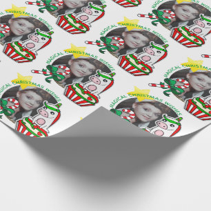 Ihr Foto Rahmen Weihnachts Einhorn Cupcake Geschenkpapier