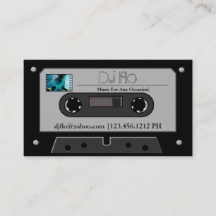"Ihr Foto" Retro-Kassette-Tape-DJ-Visitenkarten Visitenkarte