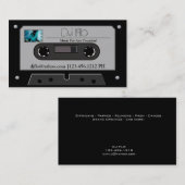 "Ihr Foto" Retro Kassetten-Band Visitenkarte (Vorne/Hinten)