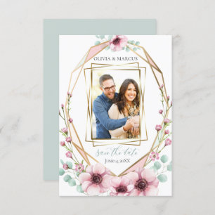 Ihr Foto Rosa Anemone Blume Eukalyptus Einladung