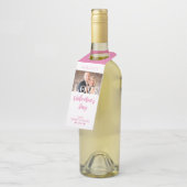 Ihr Foto Rosa Skript | Moderne Großbuchstaben der Flaschenanhänger (Angewinkelt)