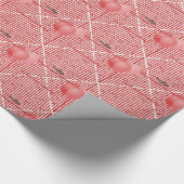 Ihr Foto-Rot/Weiß-Muster Geschenkpapier (Ecke)