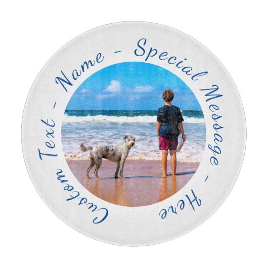 Ihr Foto-Schneidegeschenk mit Text Schneidebrett (Vorderseite)