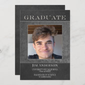 Ihr Foto Silver Metal Imitate Leder Abschluss und Ankündigung (Vorne/Hinten)