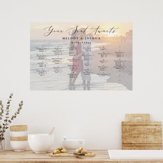 Ihr Foto, SITZPLATZ, ALPHABETISCH Poster (Küche)