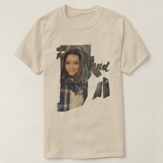IHR FOTO Staat von Rhode Island Form T - Shirt (Design vorne)