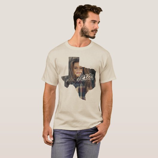 IHR FOTO Staat von Texas Form T - Shirt (Vorne ganz)