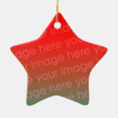 Ihr Foto Star Form Weihnachtsgeschmuck Vorlage Keramikornament (Vorne)