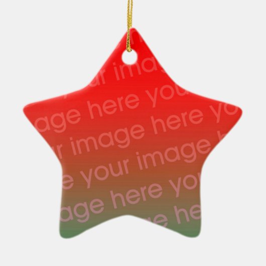 Ihr Foto Star Form Weihnachtsgeschmuck Vorlage Keramikornament (Vorne)