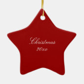 Ihr Foto Star Form Weihnachtsgeschmuck Vorlage Keramikornament (Hinten)