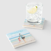 Ihr Foto Stone Untersetzer Geschenk mit benutzerde (Seitenansicht)