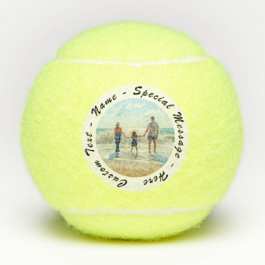 Ihr Foto-Tennisball-Geschenk mit eigenem Text Tennisbälle (Vorderseite)