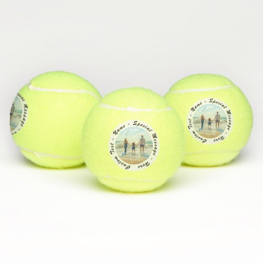 Ihr Foto-Tennisball-Geschenk mit eigenem Text Tennisbälle (Multi)