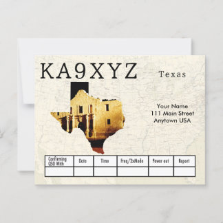 Ihr Foto Texas Shaped Cutout Custom QSL Postcard Postkarte