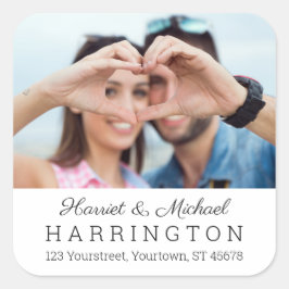 IHR FOTO- & TEXT-Aufkleber Quadratischer Aufkleber