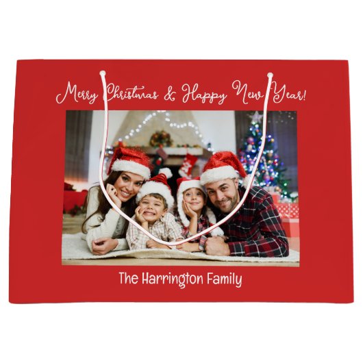 IHR Foto & Text benutzerdefiniert Große Geschenktüte (Vorderseite)