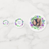 IHR Foto & Text Blume Rahmen Konfetti (Rückseiten)