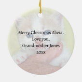 Ihr Foto/Text - Traditionelles Jährliches Geschenk Keramik Ornament (Hinten)