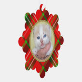 Ihr Foto/Text - Traditionelles jährliches Geschenk Ornament Karte (Rechts)