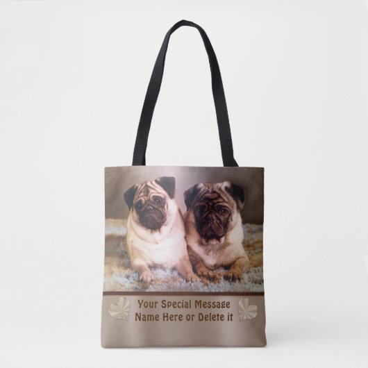 Ihr FOTO, Text und personalisierte Tasche (Vorderseite)