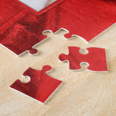 Ihr Foto Text - Urlaub Rot Metallisch Puzzle (Seite)