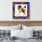 Ihr Foto Tiermuster Leopard Blue Brown Tan Leinwanddruck (Insitu (Schlafzimmer))