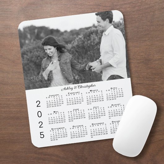 Ihr Foto trägt Personalisierte 2025-Kalender Mousepad