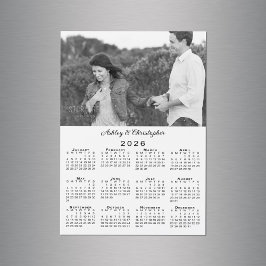 Ihr Foto trägt Personalisierte 2026-Kalender-Magne Magnetkarte