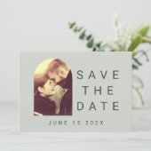 Ihr Foto Typografischer Blutdruck Save the Date bl (Stehend Vorderseite)