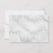 Ihr Foto und der elegante Marmorausblick | Hochzei RSVP Karte (Rückseite)