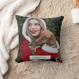 Ihr Foto und Ihr Hund Foto Throw Kissen