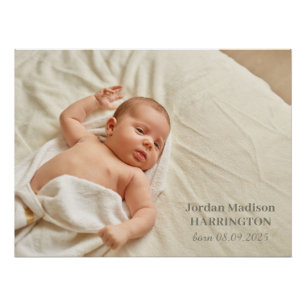 Ihr Foto und Ihr individuelles TextBaby Poster