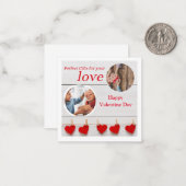 Ihr Foto und Ihr Text glücklich Valentinstag Mitteilungskarte (Vorderseite/Rückseite Beispiel)