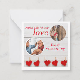 Ihr Foto und Ihr Text glücklich Valentinstag Mitteilungskarte