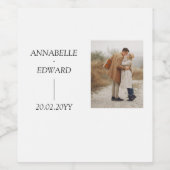 Ihr Foto und Ihr Text Wein Flasche Weinetikett (Einzelnes Label)