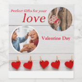 Ihr Foto und Ihr Text Wein Flasche Weinetikett (Einzelnes Label)