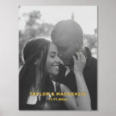 Ihr Foto und Ihre Namen Personalisierte Typografie Foliendrucke (Vorderseite)