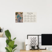 Ihr Foto und Name 2025 Calendar Imitats Leinwand Poster (Heimbüro)
