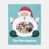IHR Foto und Name benutzerdefinierte Santa throw D Fleecedecke (Vorderseite)