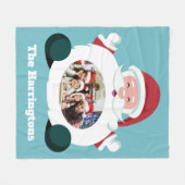 IHR Foto und Name benutzerdefinierte Santa throw D Fleecedecke (Vorderseite (Horizontal))