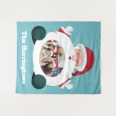 IHR Foto und Name benutzerdefinierte Weihnachtsges Wandteppich (Vorderseite (Horizontal))