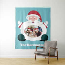 IHR Foto und Name benutzerdefinierte Weihnachtsges Wandteppich