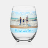 Ihr Foto und Personalisierter benutzerdefinierter Weinglas Ohne Stiel (Vorderseite)