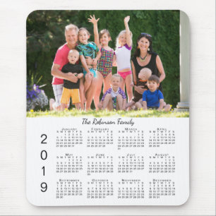 Ihr Foto und personalisierter Namenskalender 2019 Mousepad