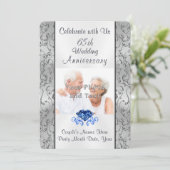 Ihr FOTO und TEXT 65-Jährige Einladungen (Stehend Vorderseite)