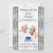 Ihr FOTO und TEXT 65-Jährige Einladungen (Vorderseite)