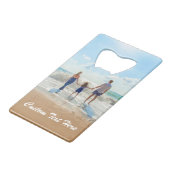 Ihr Foto und Text-Kreditkarte Flaschenöffner (Vorderseite Schrägansicht)