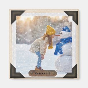 Ihr Foto und Text Vintage Foto Album Corners Magnet