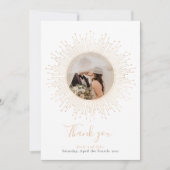 Ihr Foto, Vintage hübsche Goldrahmen Hochzeit Dankeskarte (Vorderseite)