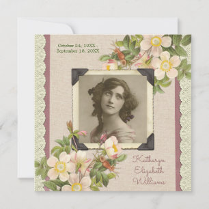 Ihr Foto Vintage Wildtiere Rose sterben an Gedenkt Ankündigung